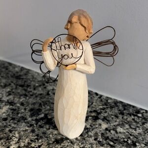 LAST CHANCE Willow Tree “Just For You” angel holding “thank you” sign